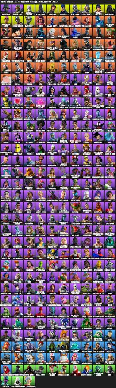 Fortnite - Black Knight | Floss | OG Skull Trooper | Take The L | 323 Skins